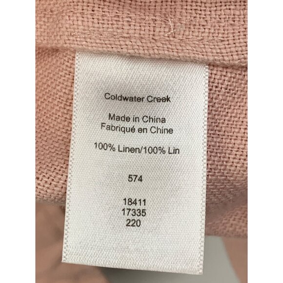 Coldwater Creek Womens 3X Plus Pink Linen Blazer Jacket Pockets EUC 8804 - Picture 4 of 9